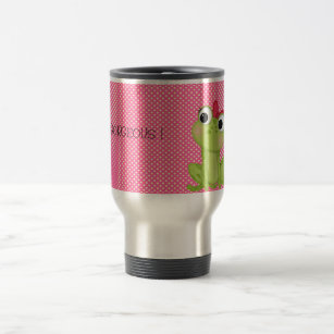 Polka Dots, Cute Froggy-Motivational message Travel Mug