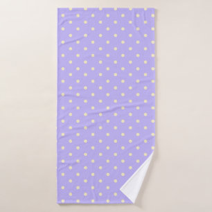 Polka dots & dots lavender and yellow  bath towel