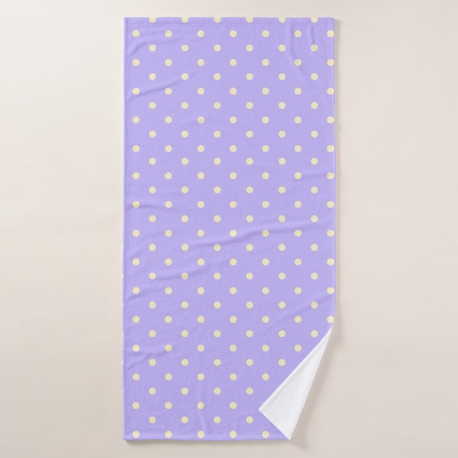 Polka dots & dots lavender and yellow  bath towel (Bath Towel)