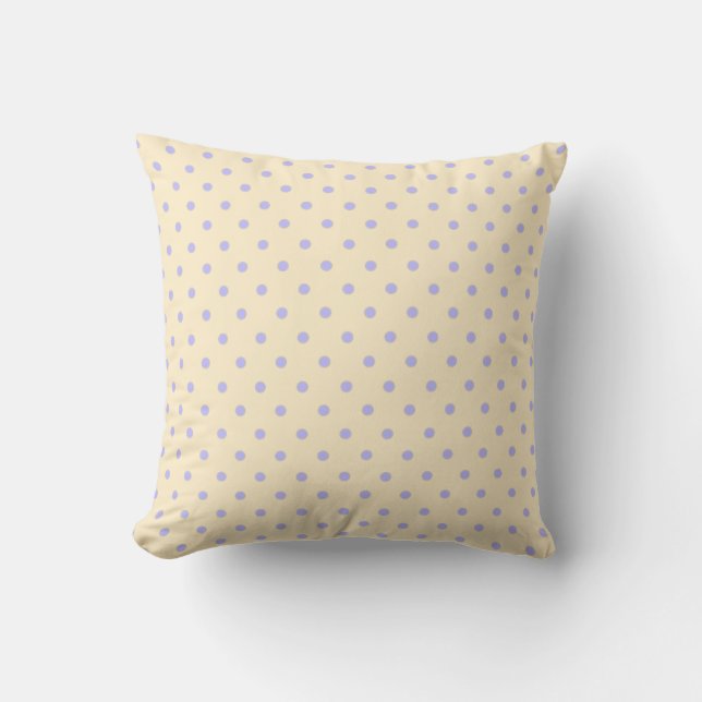 Polka dots, dots lavender and yellow cushion (Front)