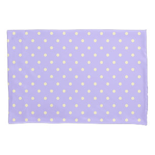 Polka dots & dots lavender and yellow  pillowcase