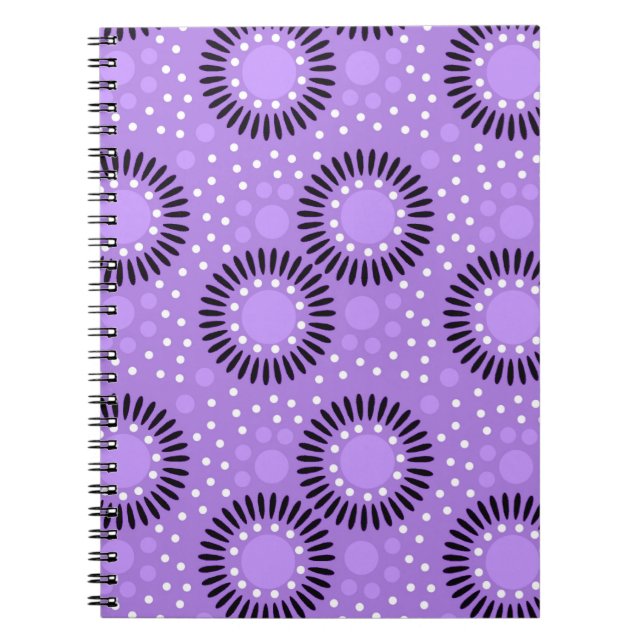 Polka Dots Floral Notebooks :Lavender (Front)