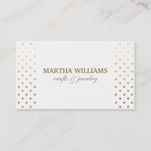 Polka Dots Gold II Business Card