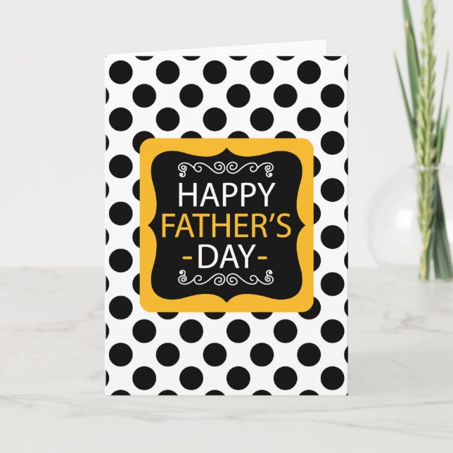 Polka Dots Happy Fathers Day Card (Front)