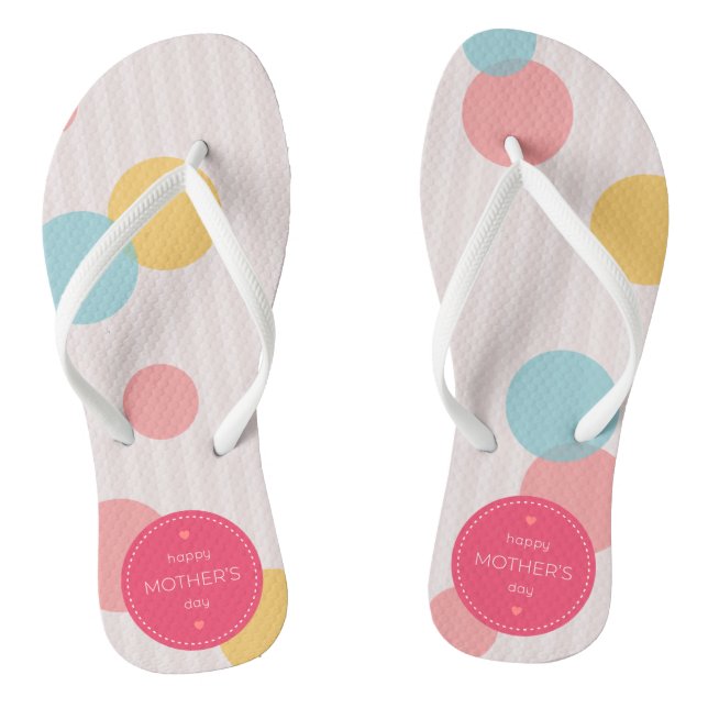 Polka Dots Happy Mother's Day | Flip Flops (Footbed)
