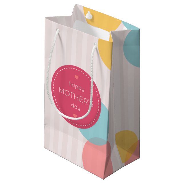 Polka Dots Happy Mother's Day | Gift Bag (Front Angled)