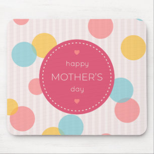 Polka Dots Happy Mother's Day Mouse Pad