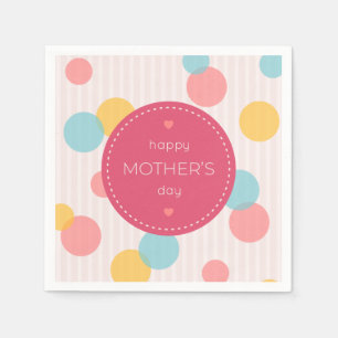 Polka Dots Happy Mother's Day   Napkin
