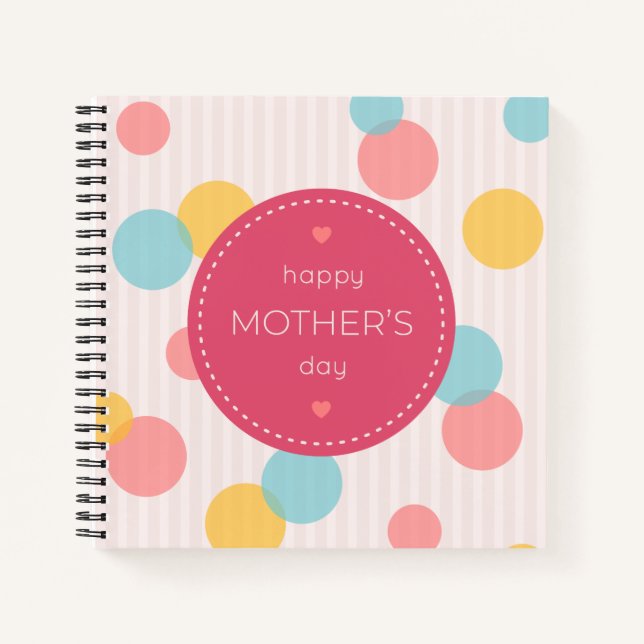 Polka Dots Happy Mother's Day | Notebook (Front)