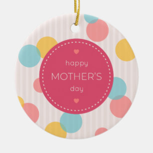 Polka Dots Happy Mother's Day Ornament