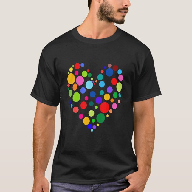 Polka Dots Heart T-Shirt (Front)