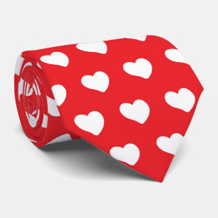 Polka dots hearts tie