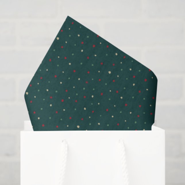 Polka Dots Holiday Tissue Paper (Gift Bag)