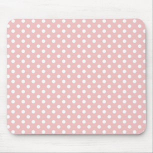 Polka Dots in Baby Pink Mousepad