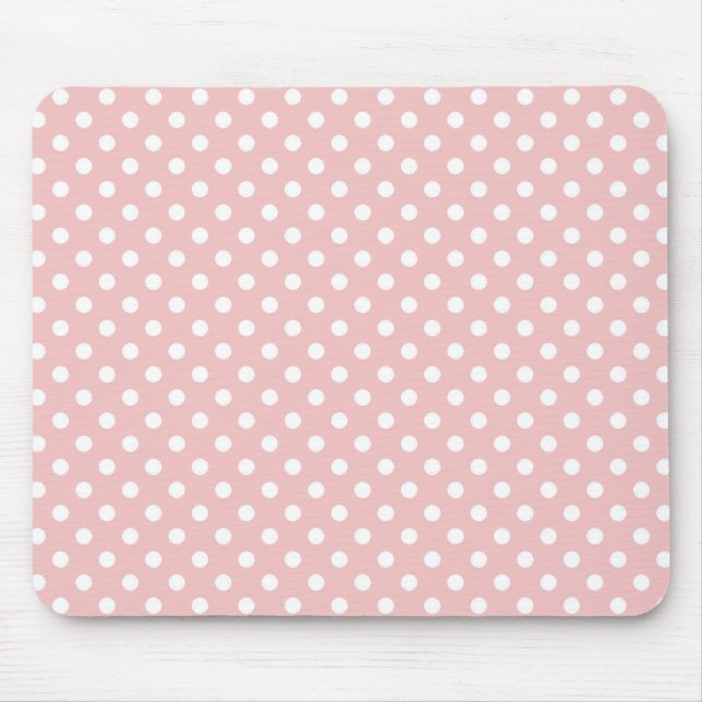 Polka Dots in Baby Pink Mousepad (Front)