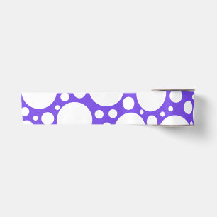 Polka Dots in Purple & White Satin Ribbon