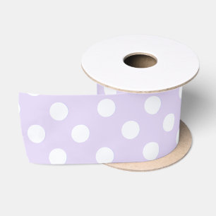 polka dots in soft lavender satin ribbon