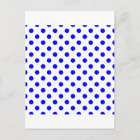 Polka Dots Large - Blue on White