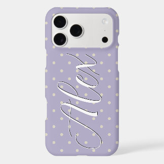 Polka Dots Lavender Cream Polka Pattern