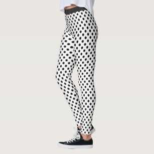 Black / Yellow Polka Dots Leggings