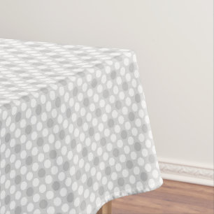 Polka dots light grey fashionable tablecloth