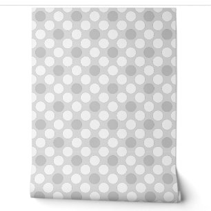 Polka dots light grey fashionable wallpaper