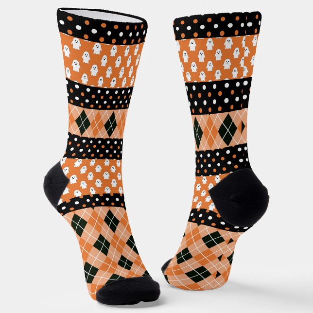 Polka Dots, Little Ghosts and Orange Argyle Socks (Creator Uploaded)