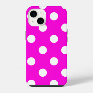 Polka dots magenta #FF00DC Case-Mate iPhone Case