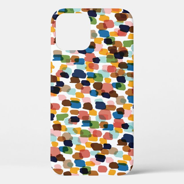 Polka Dots: Multicoloured Hand Paint. Case-Mate iPhone Case (Back)