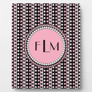 Polka dots n Stripes Monogram Plaque