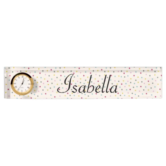 Polka Dots Nameplate (Front)