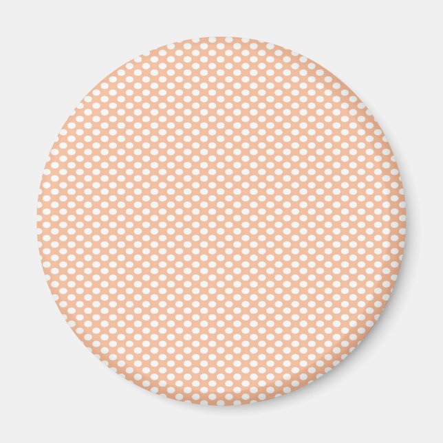Polka Dots on Peach Magnet (Front)