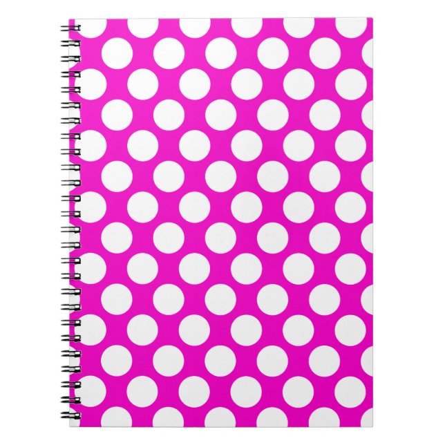 Polka Dots on Pink Notebook (Front)