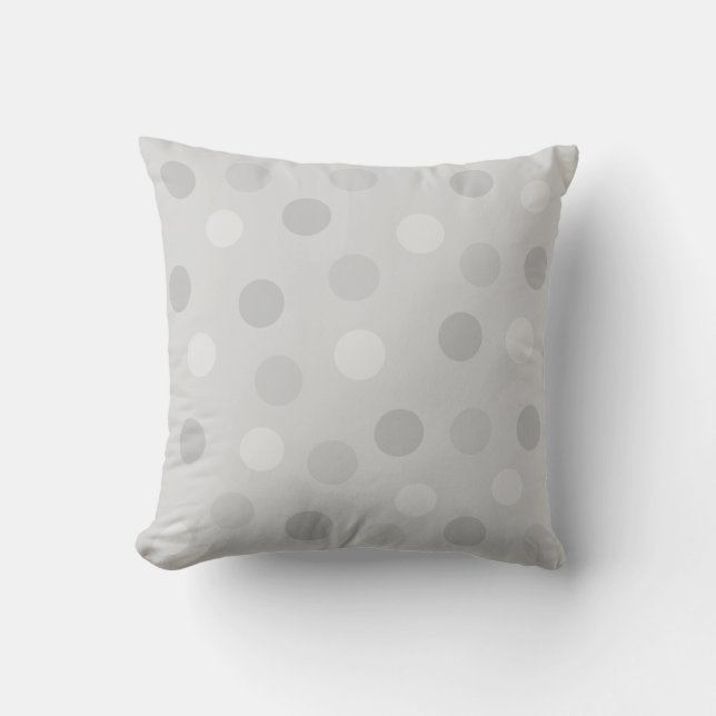 Polka Dots on Silver Grey Cushion (Front)