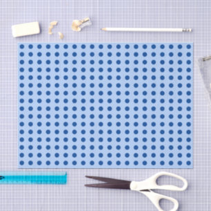 Polka dots pale and dark blue dotted pattern tissue paper