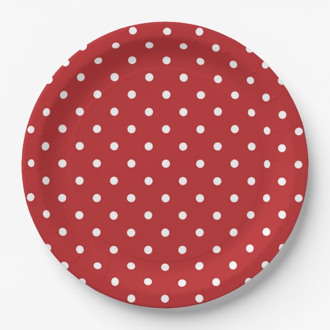 Polka Dots Paper Plate (Front)