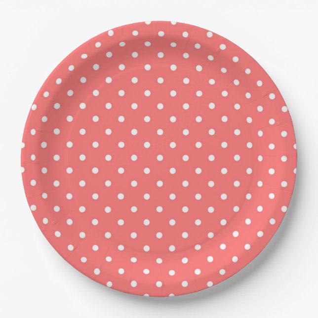 Polka Dots Paper Plate (Front)