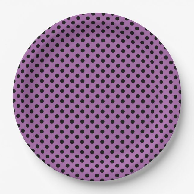 Polka Dots Paper Plate (Front)