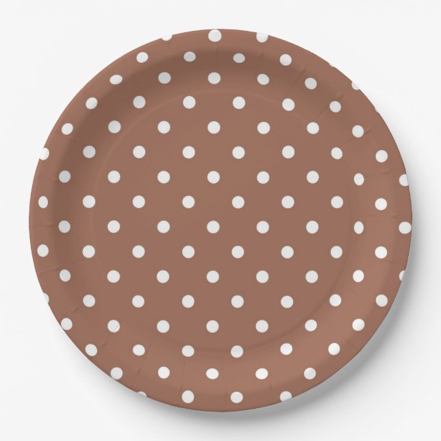 Polka Dots Paper Plate (Front)