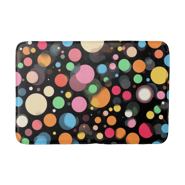 Polka Dots Pattern  Bath Mat (Front)