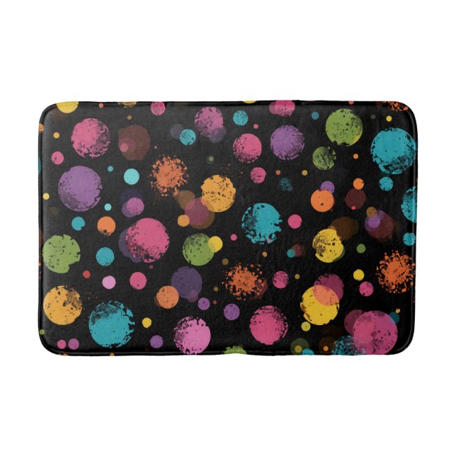 Polka Dots Pattern  Bath Mat (Front)