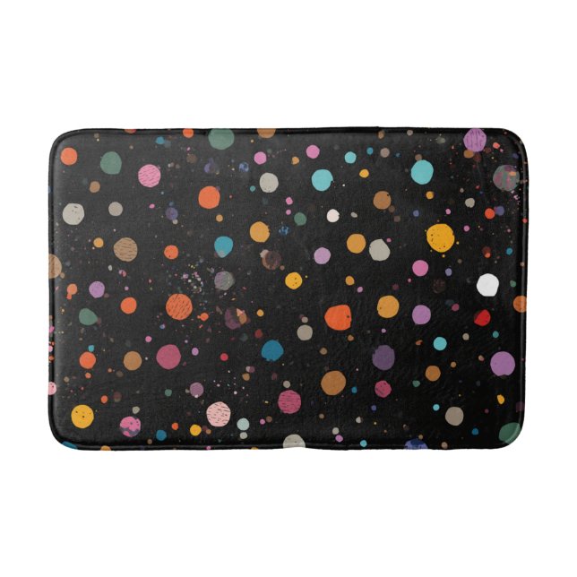 Polka Dots Pattern  Bath Mat (Front)