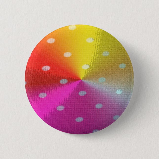 polka dots Pattern colourful colours 6 Cm Round Badge (Front)