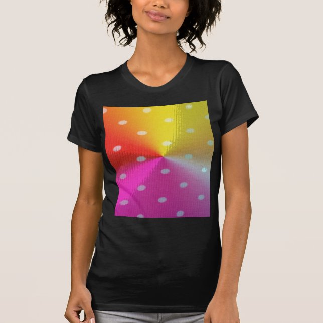 polka dots Pattern colourful colours T-Shirt (Front)