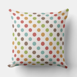 Polka Dots Pattern Earth Tones Cushion