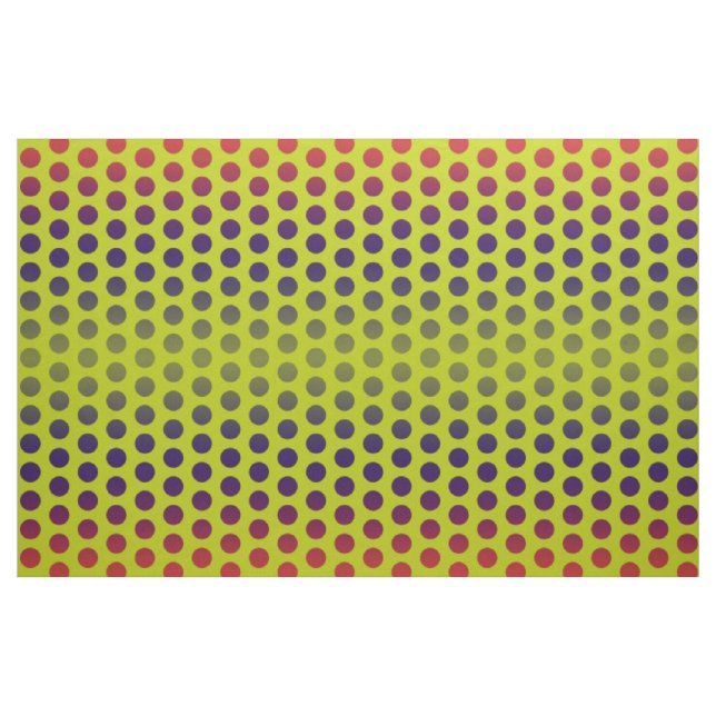 Polka Dots Pattern green red blue + your ideas Fabric (Yard)