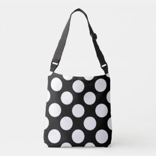Polka Dots pattern white + your backgr. & ideas Crossbody Bag