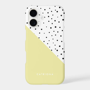 Polka Dots Pattern Yellow Abtract Personalised