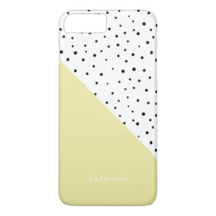 Polka Dots Pattern Yellow Abtract Personalised iPhone 8 Plus/7 Plus Case