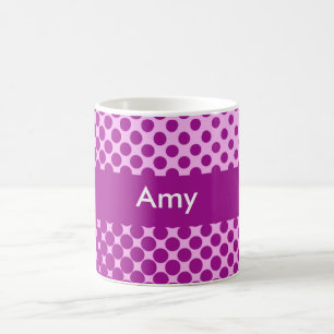 Polka Dots Personalised Name Mug